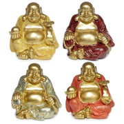 Mini glitter chinese lachende boeddha 8cm - afbeelding 1