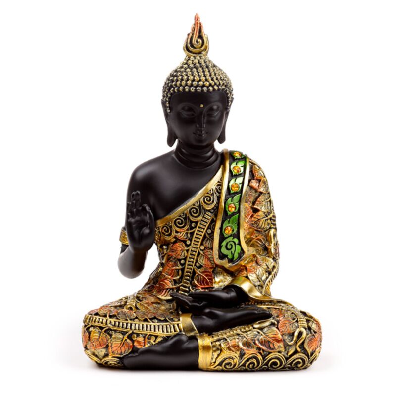 Meditación de Buda Tailandés Naranja Negro