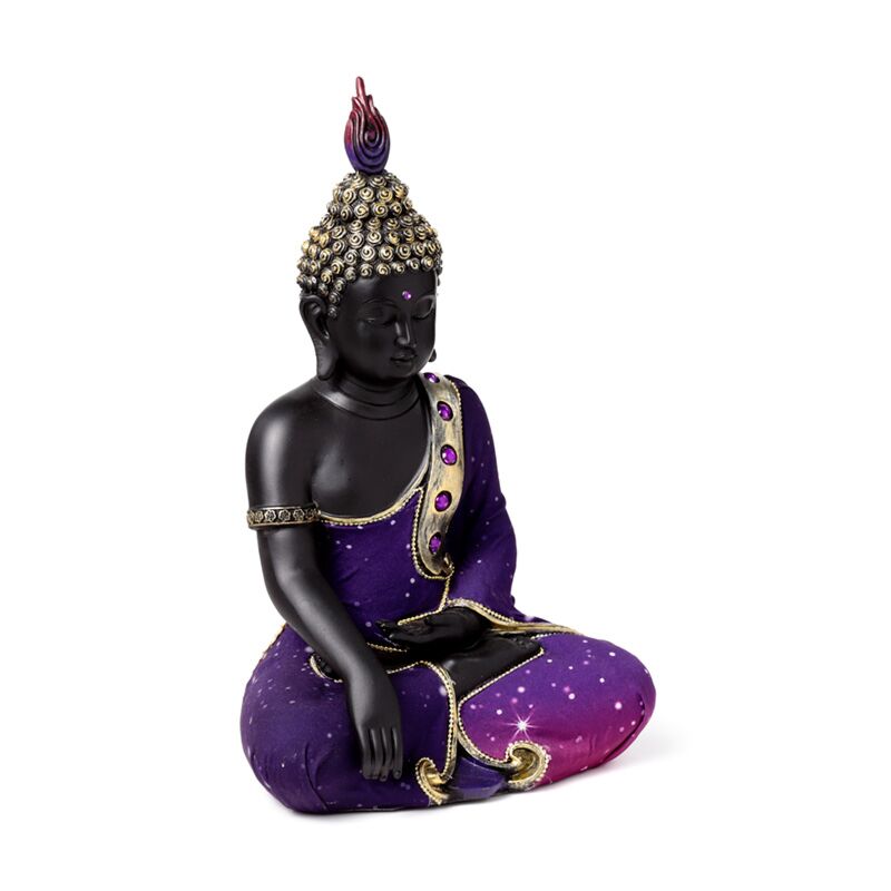 Púrpura Black Thai Buddha Meditación de sueño