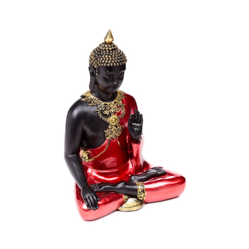Rojo, oro negro Meditación de Buda tailandés