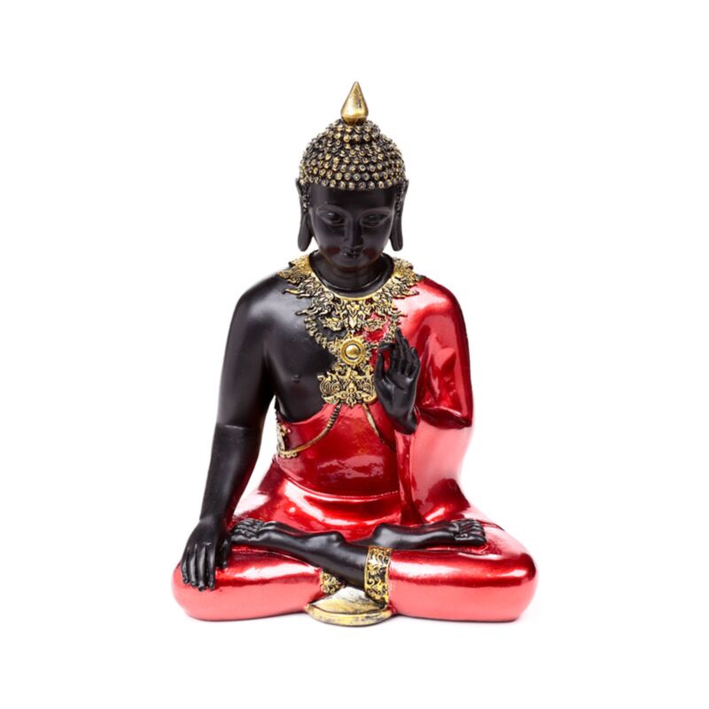 Rojo, oro negro Meditación de Buda tailandés