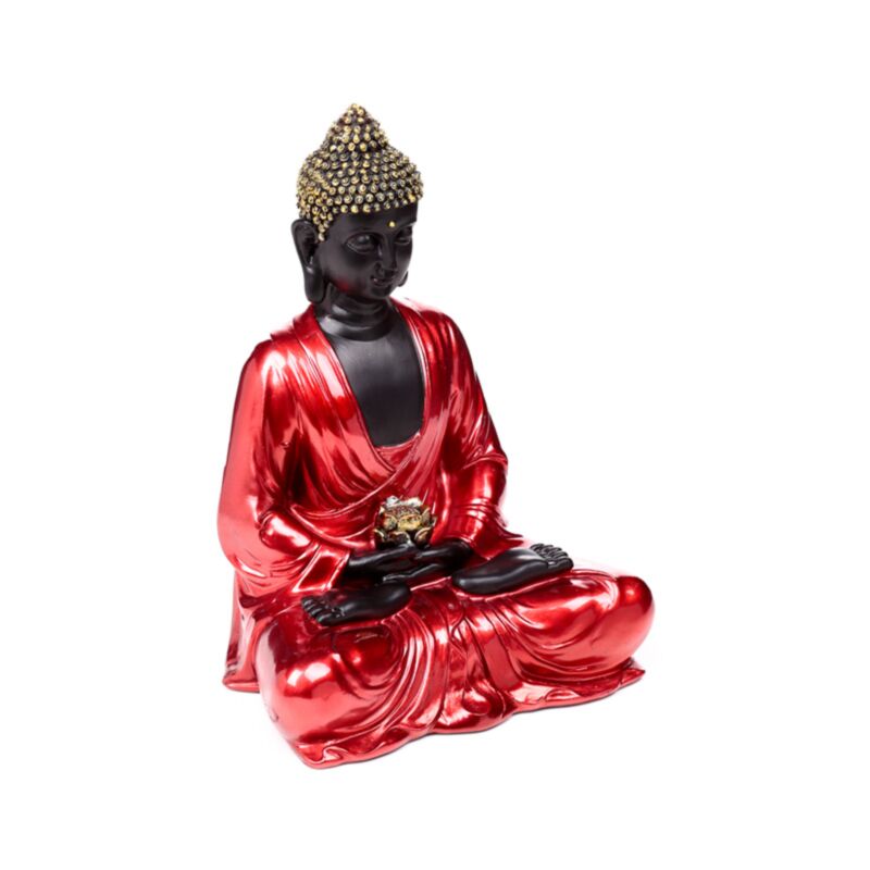 Rosso, nero oro Thai Buddha contemplazione
