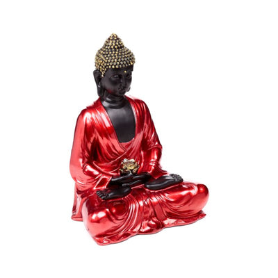 Rojo, oro negro Contemplación de Buda tailandés