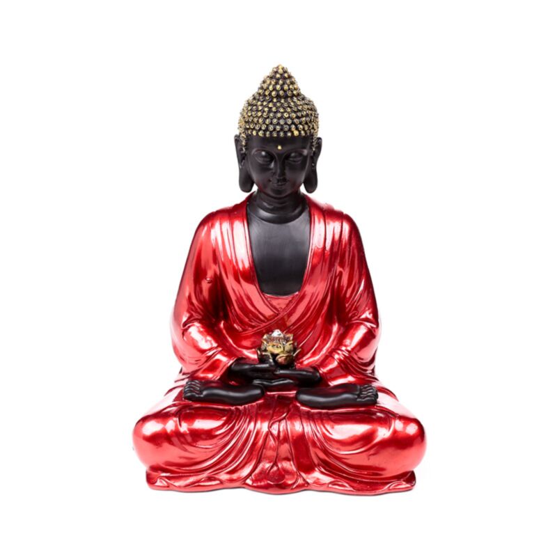 Rosso, nero oro Thai Buddha contemplazione