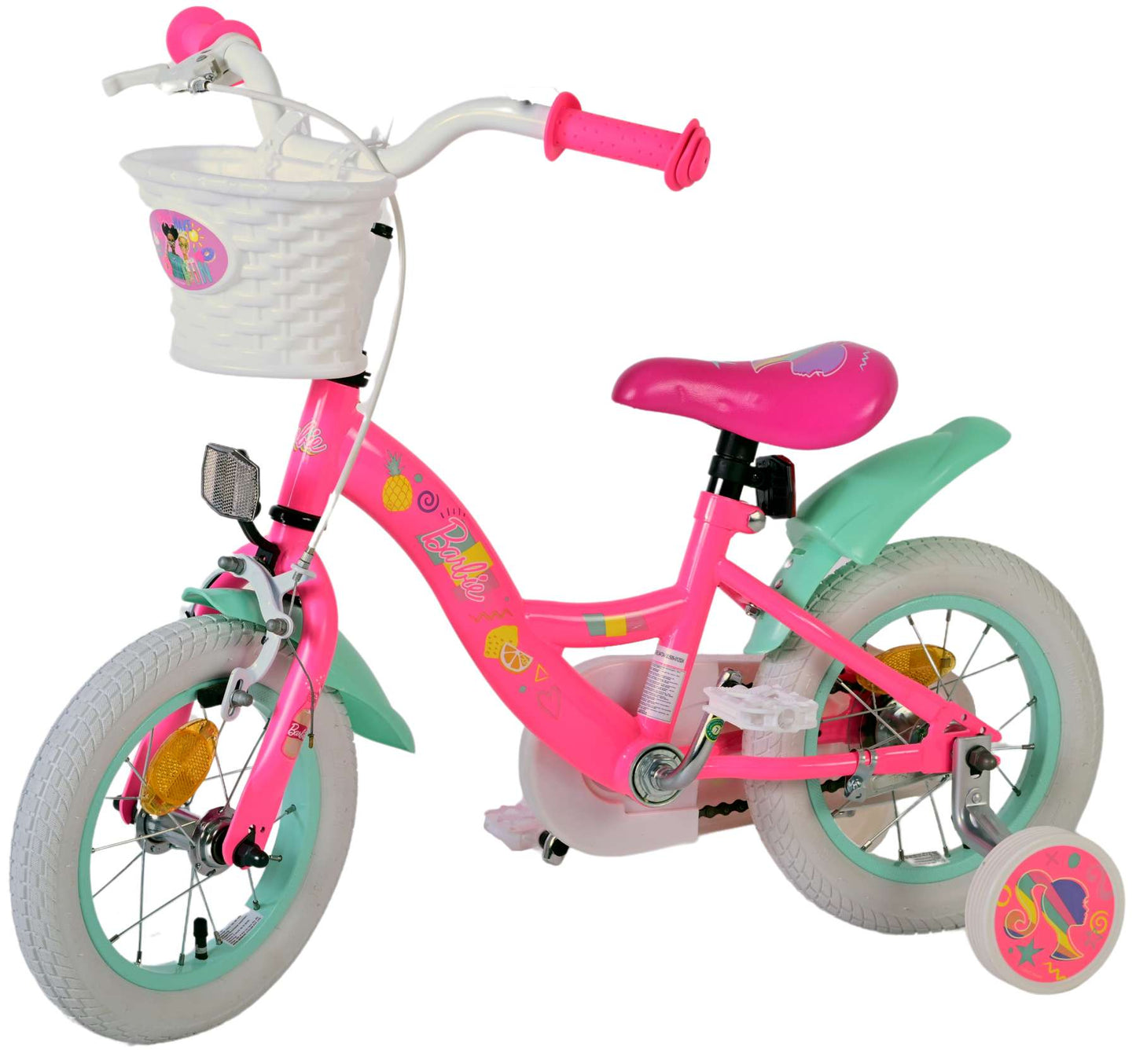 Barbie para niños de bicicleta para niños de 12 pulgadas rosa