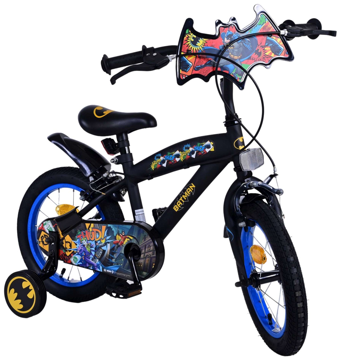 Batman Children's Bike Boys da 14 pollici Nero Freni a due mani