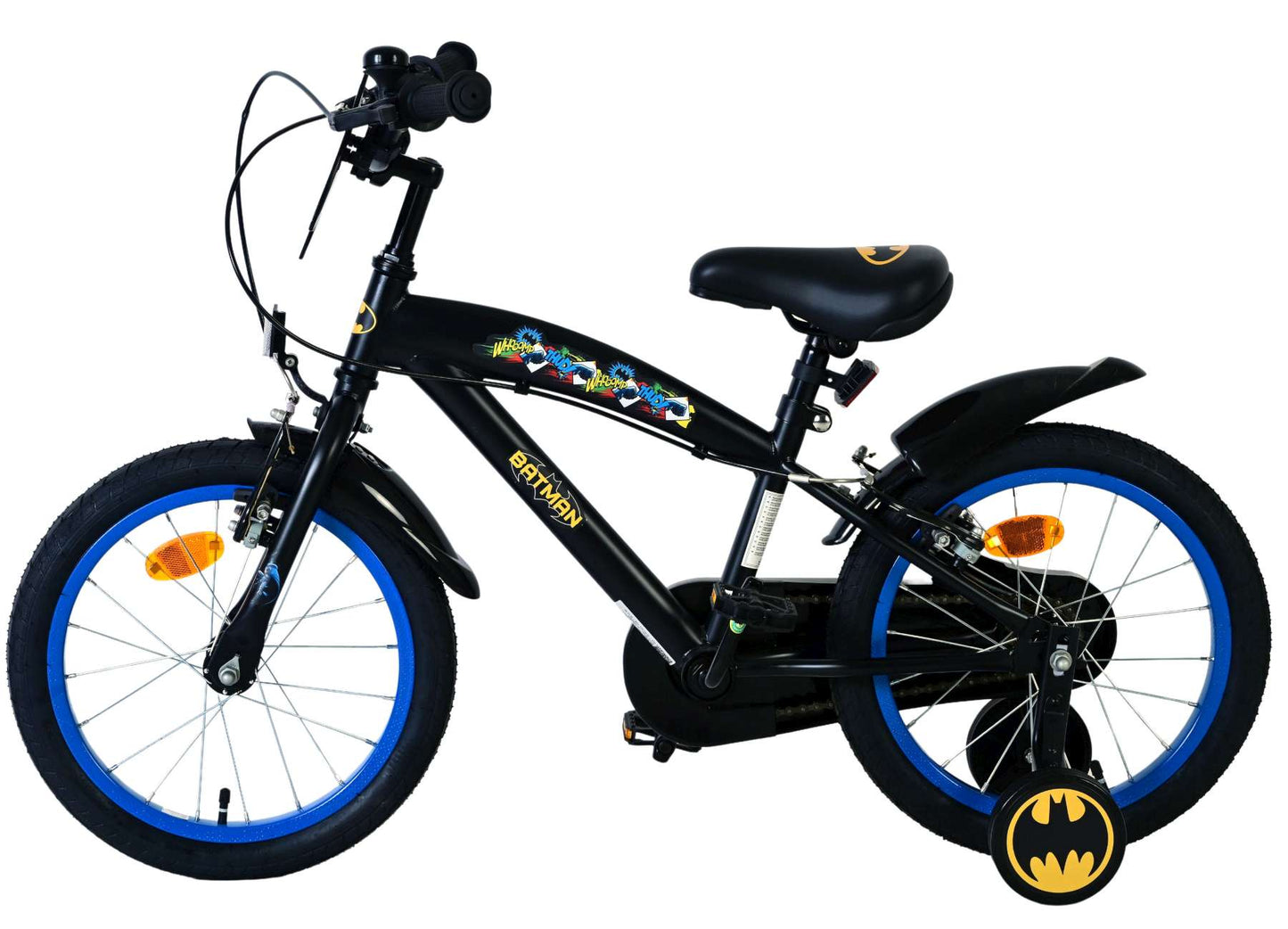 Bicicletta per bambini Batman - ragazzi - 16 pollici - nera - 2 freni a mano