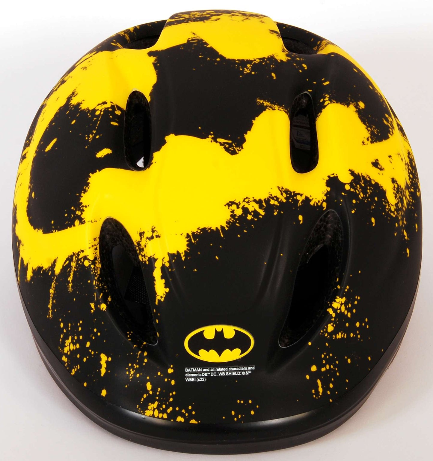 skate fietshelm Batman juniGoud 52-56 cm zwart geel