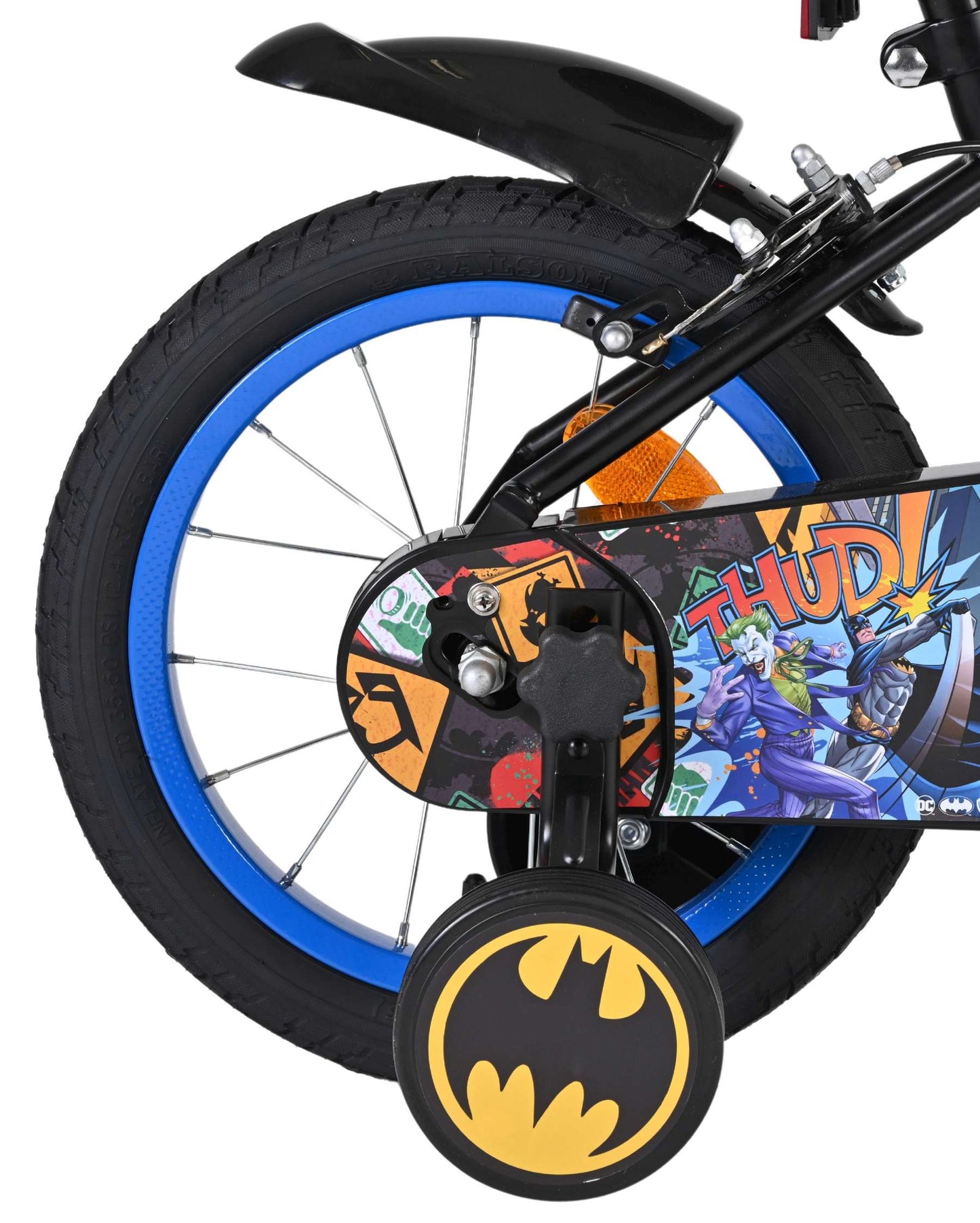 Bicicletta per bambini Batman - ragazzi - 14 pollici - nera - due freni a mano