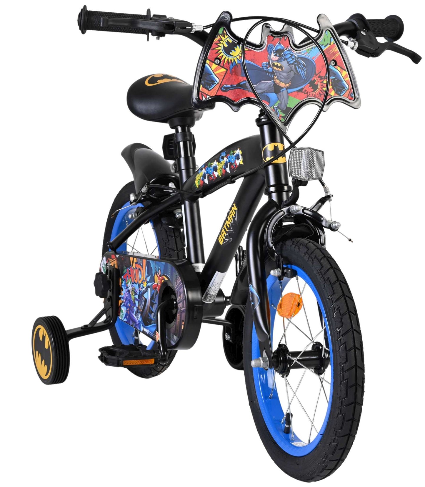 Bicicletta per bambini Batman - ragazzi - 14 pollici - nera - due freni a mano