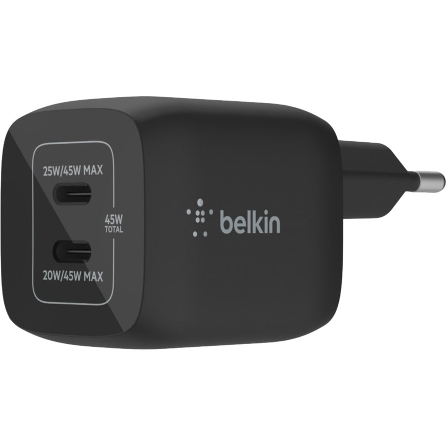 Belkin BoostCharge Pro 2-poort USB-C Gan Wall Carger con P