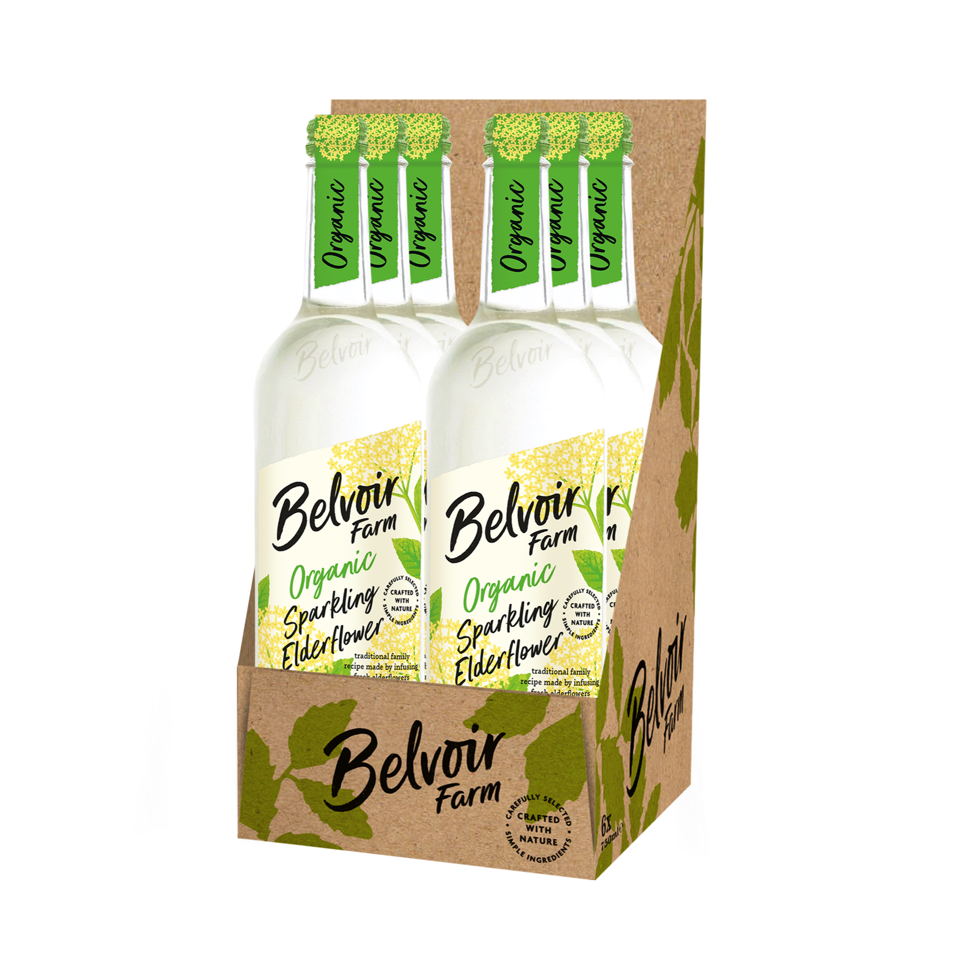 Belvoir farm elderflower pressé bio (6x 750ml)