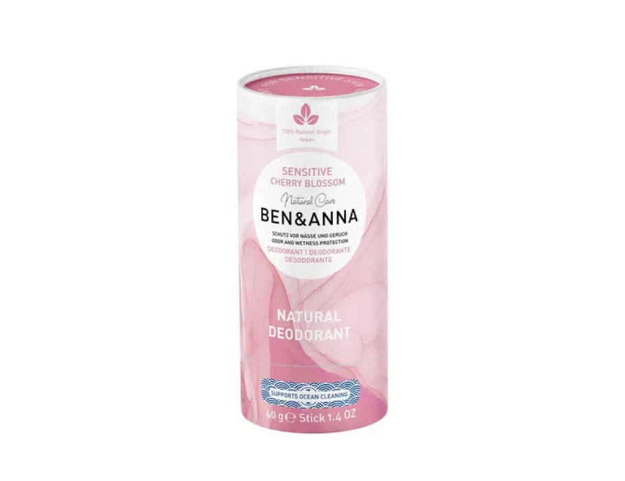 Desodorante de Ben Anna en Papertube - Sensitive - Cherry Blossom - 40 gramos