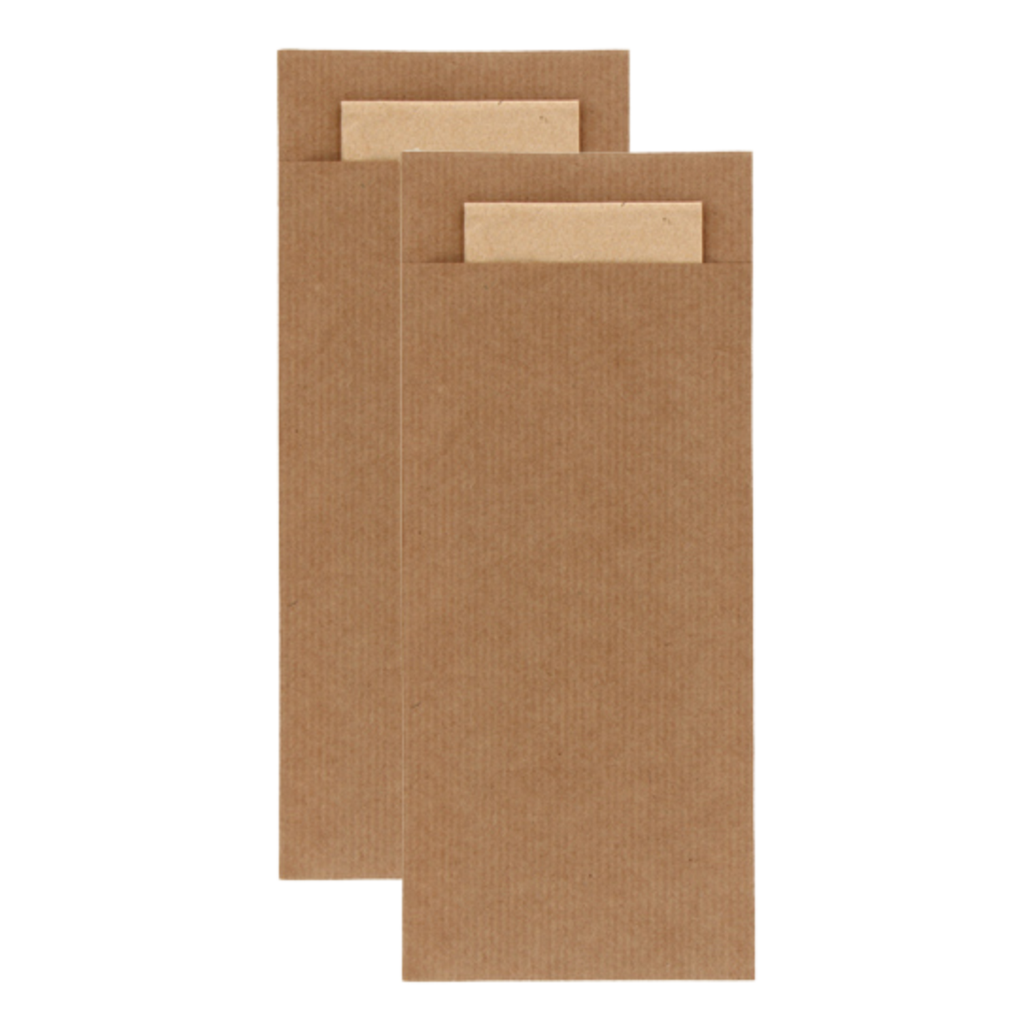 Bolsa para cubiertos pochette kraft con servilleta natural (600 piezas)