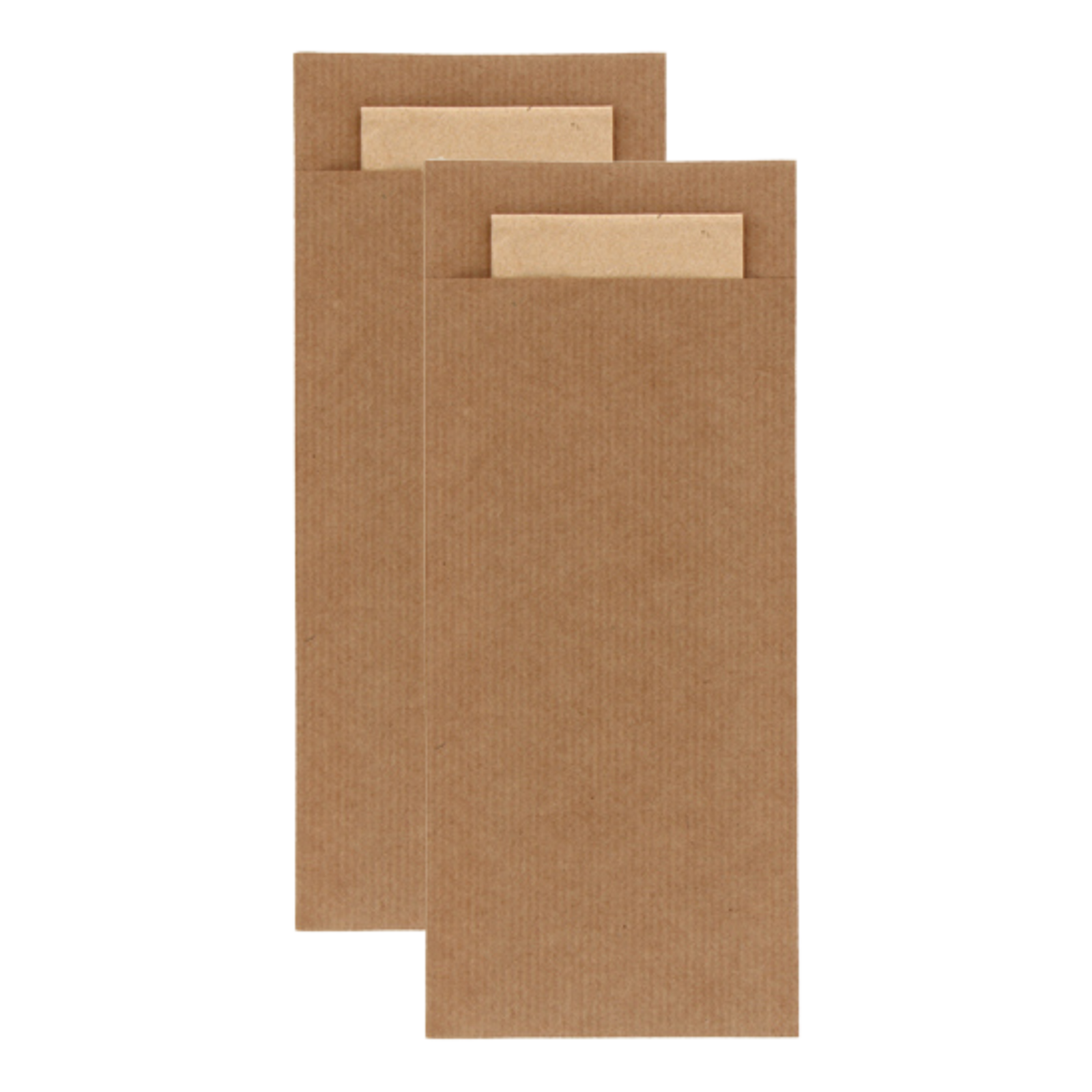 Bolsa para cubiertos pochette kraft con servilleta natural (600 piezas)
