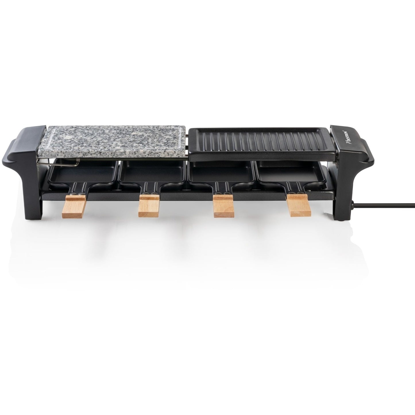 Bestron Arg200BW Raclette con Natural Grillstone y Grillpla