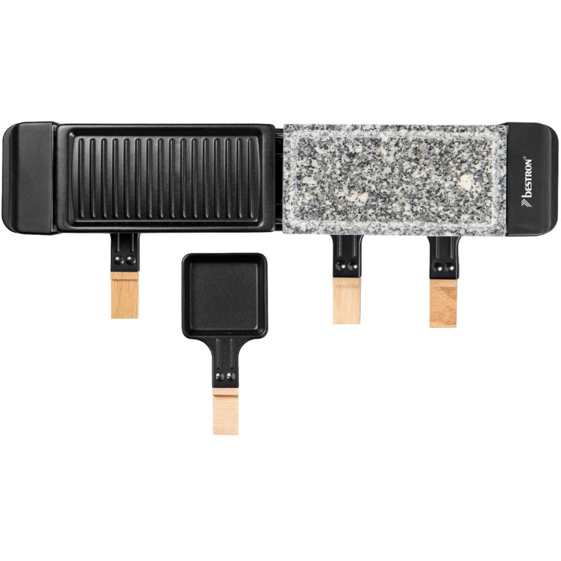 Bestron Arg200BW Raclette con Natural Grillstone y Grillpla