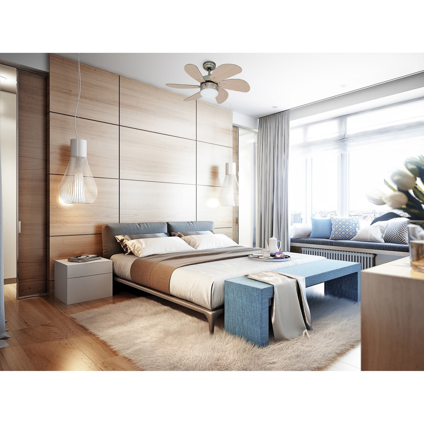 Ventilador de techo Bestron DC30T con iluminación