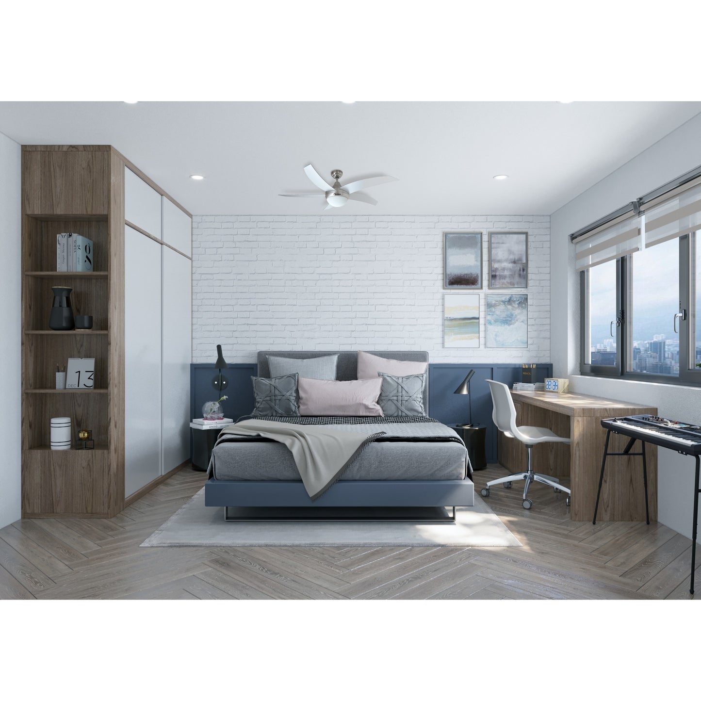 Ventilador de techo Bestron DCF52LSR con control remoto E