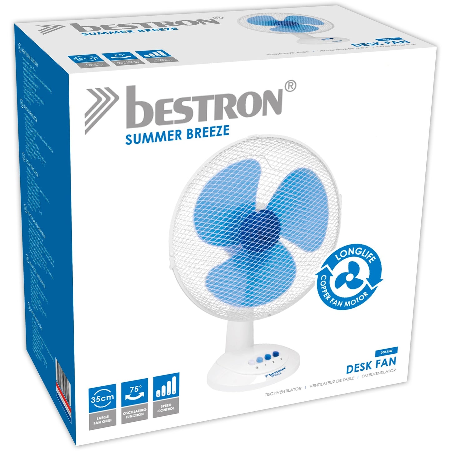 Fan da tavolo bestron ddf35w