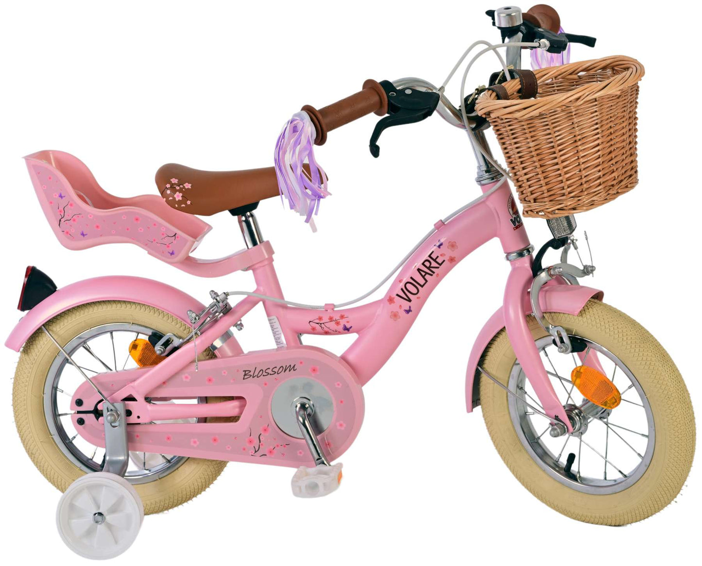 Chicas de bicicleta para niños de Vlare Blossom 12 pulgadas rosa dos frenos de mano