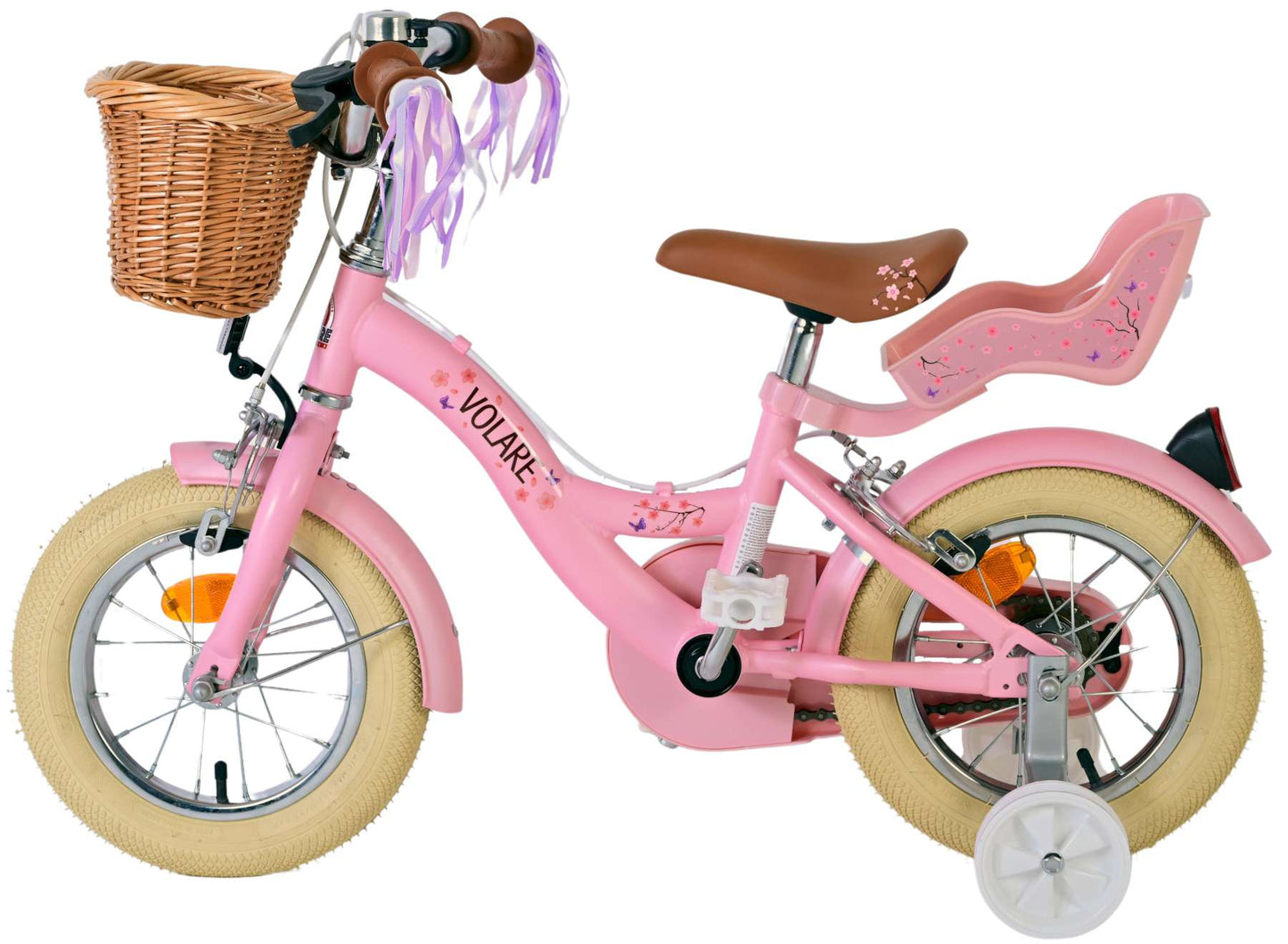 Chicas de bicicleta para niños de Vlare Blossom 12 pulgadas rosa dos frenos de mano