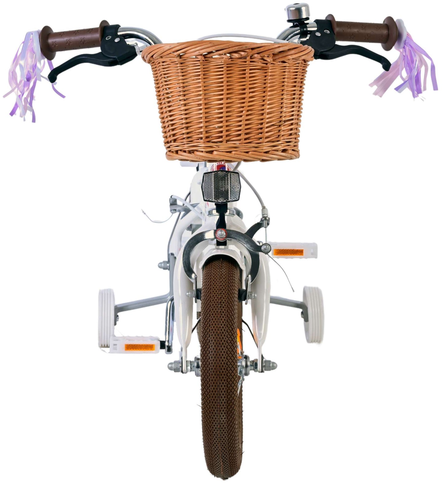 Volare blossom kinderfiets - meisjes - 12 inch - wit - twee handremmen