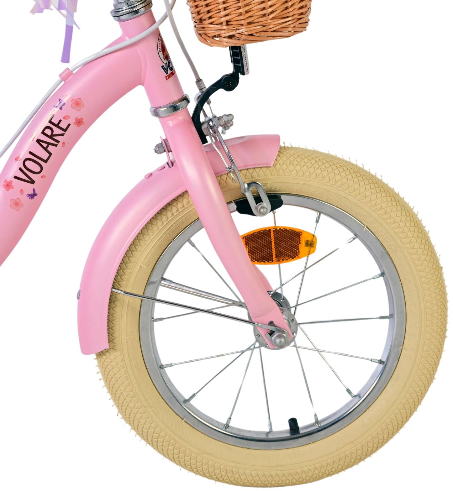 Chicas de bicicleta para niños de Vinare Blossom 14 pulgadas rosa dos frenos de mano