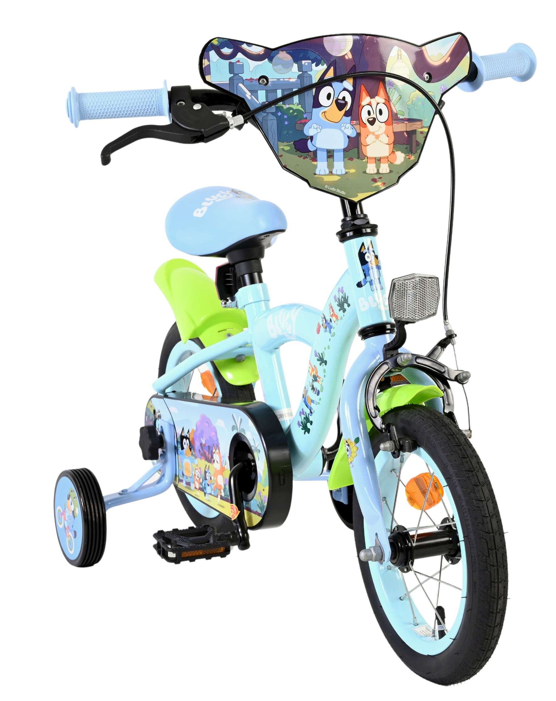 Volare bluey kinderfiets - uni- 12 inch - blauw