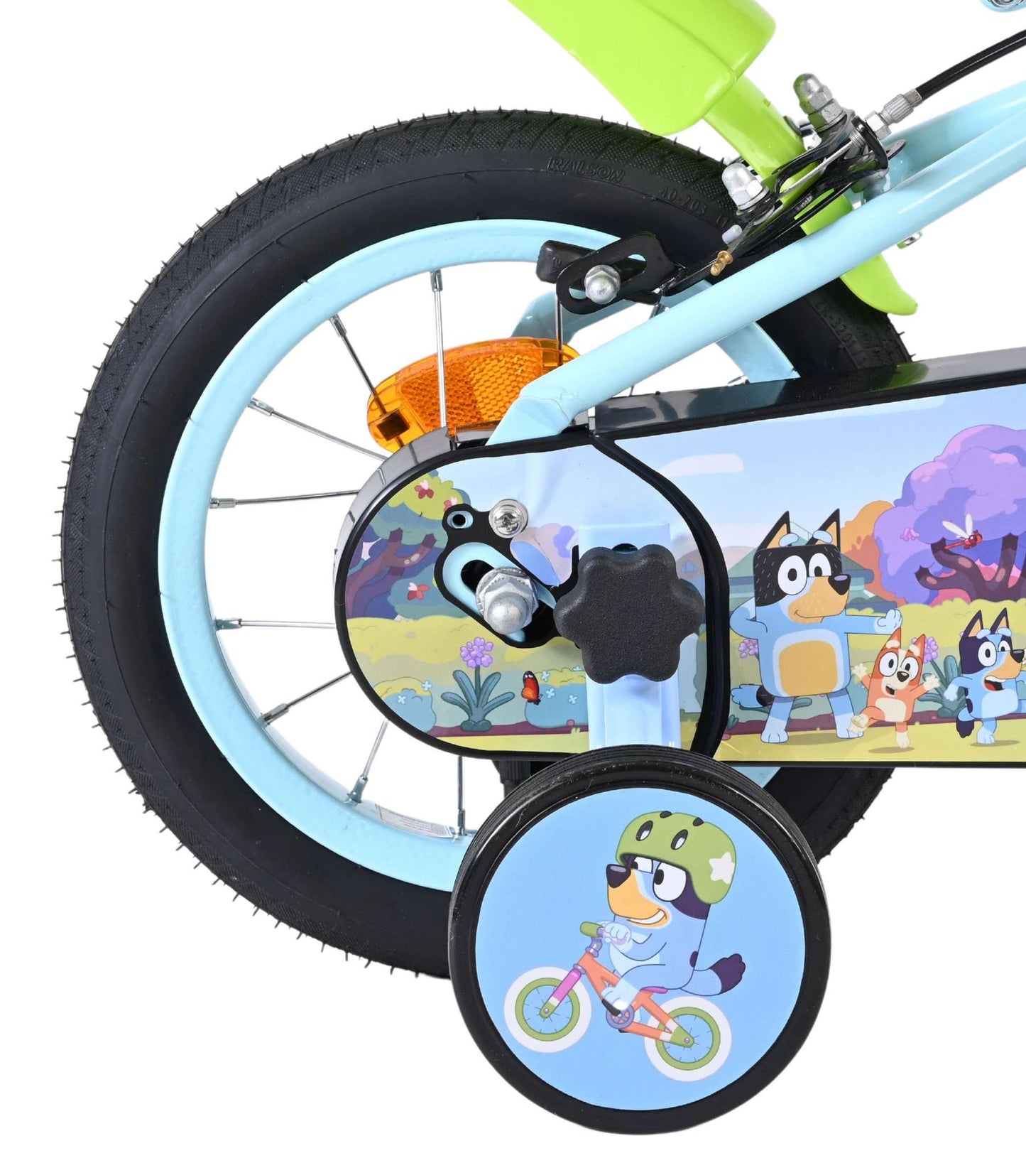 Bicicleta infantil Bluey de 12 pulgadas - azul claro - dos frenos de mano
