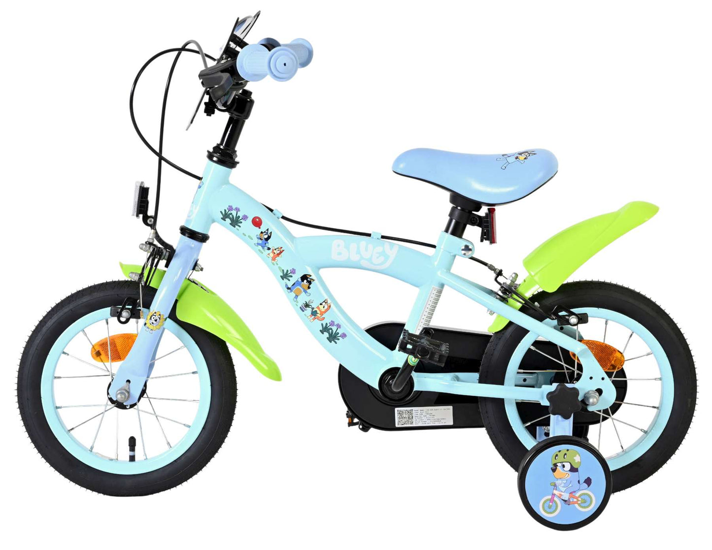 Bicicleta infantil Bluey de 12 pulgadas - azul claro - dos frenos de mano