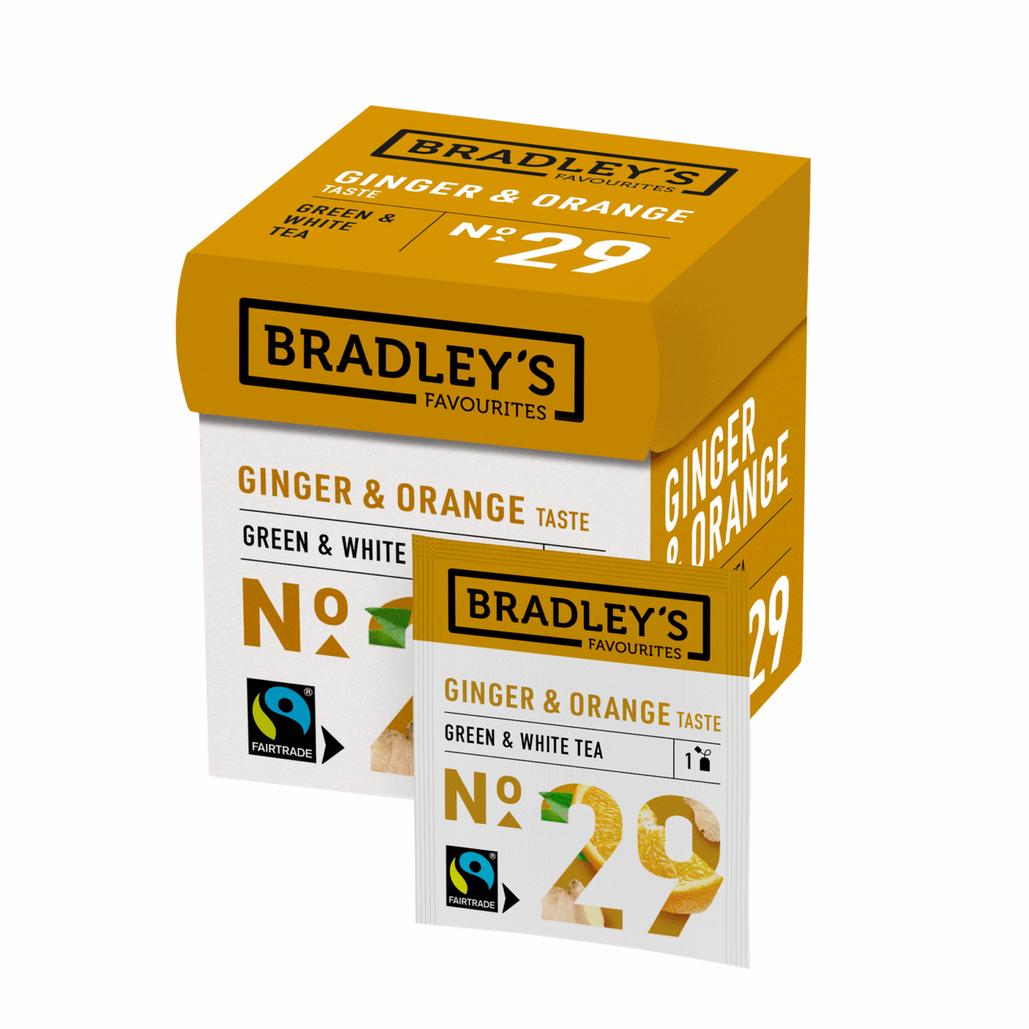 I preferiti di Bradley, tè verde bianco, zenzero, arancia, n. 29 (72x1,75g)