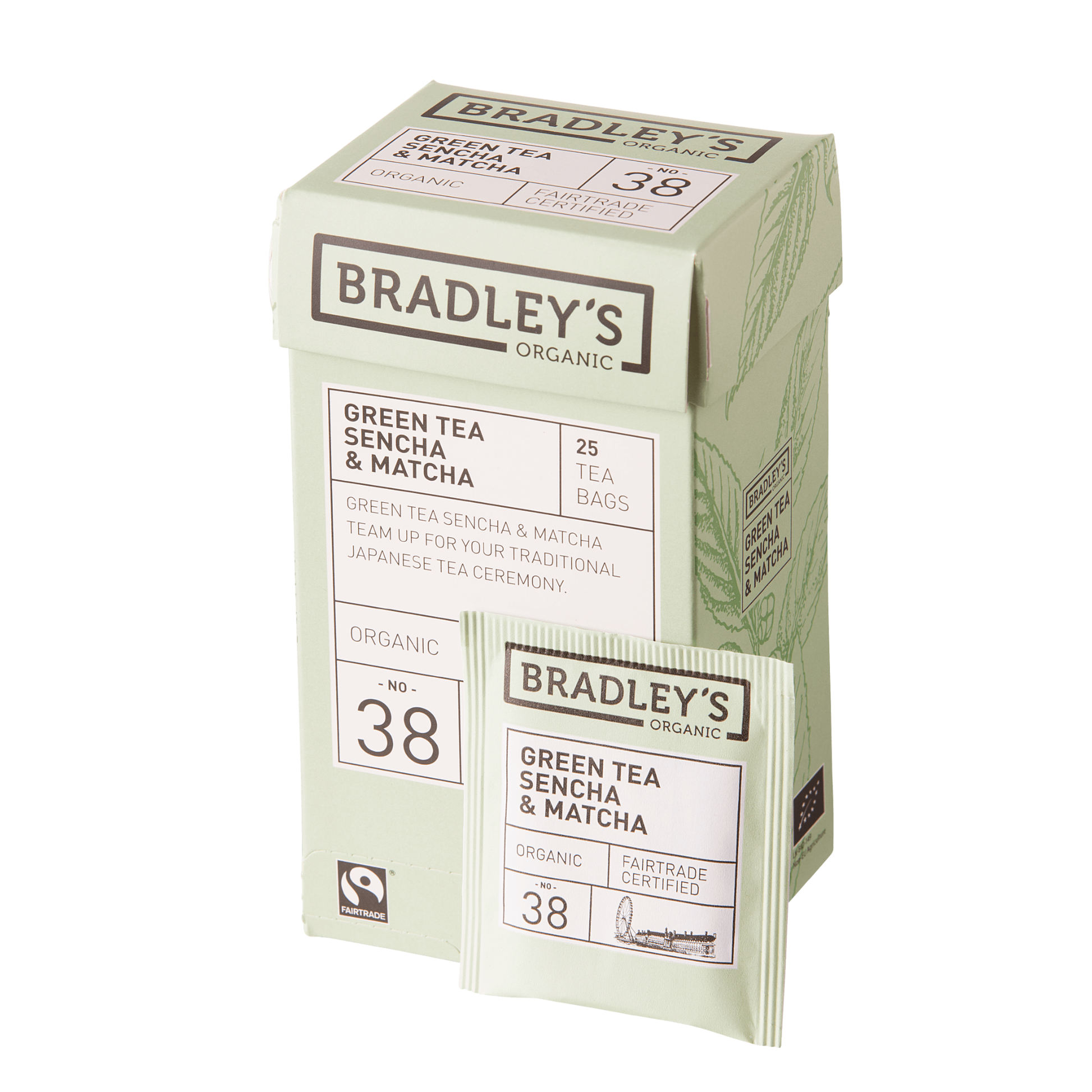 Bradley's sencha verde biologico match n.38 (4x25 buste)