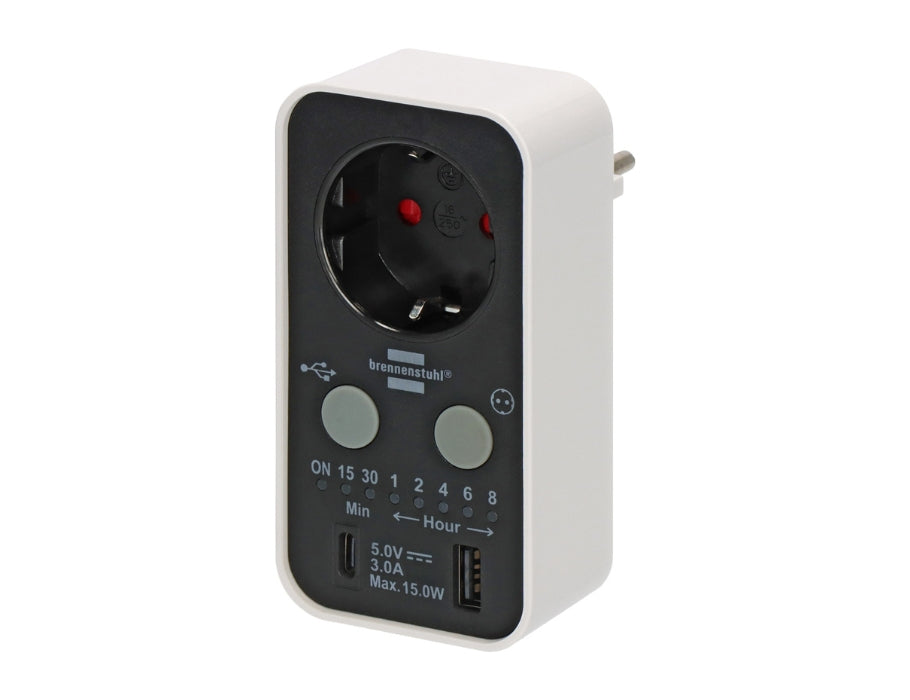 Brennenstuhl Digital Timeline Clock-USB-A y USB-C Connection