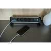 Brennenstuhl Alu-Office-Line stekkerdoos met USB-laadfunctie 4-