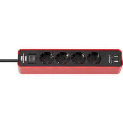 Brennenstuhl Ecolor stekkerdoos 4-voudig + 2x USB