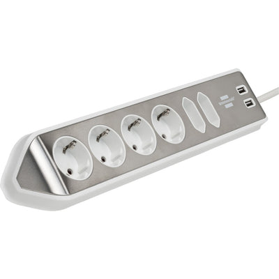Brennenstuhl Estilo hoekstopcontact 4-voudig met USB-oplaadfunc