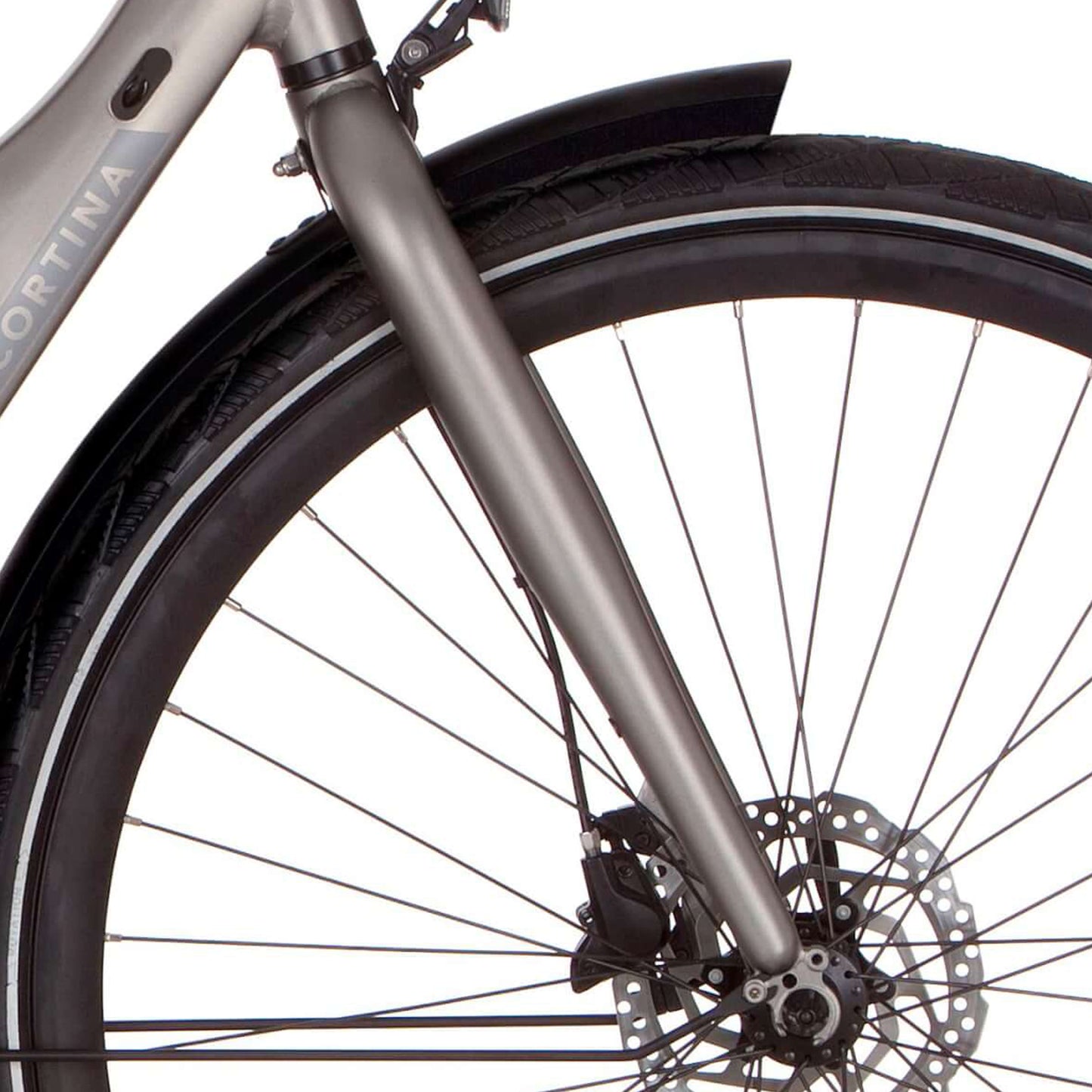 Cortina Fork E-Mozzo Shadow Silver Matt