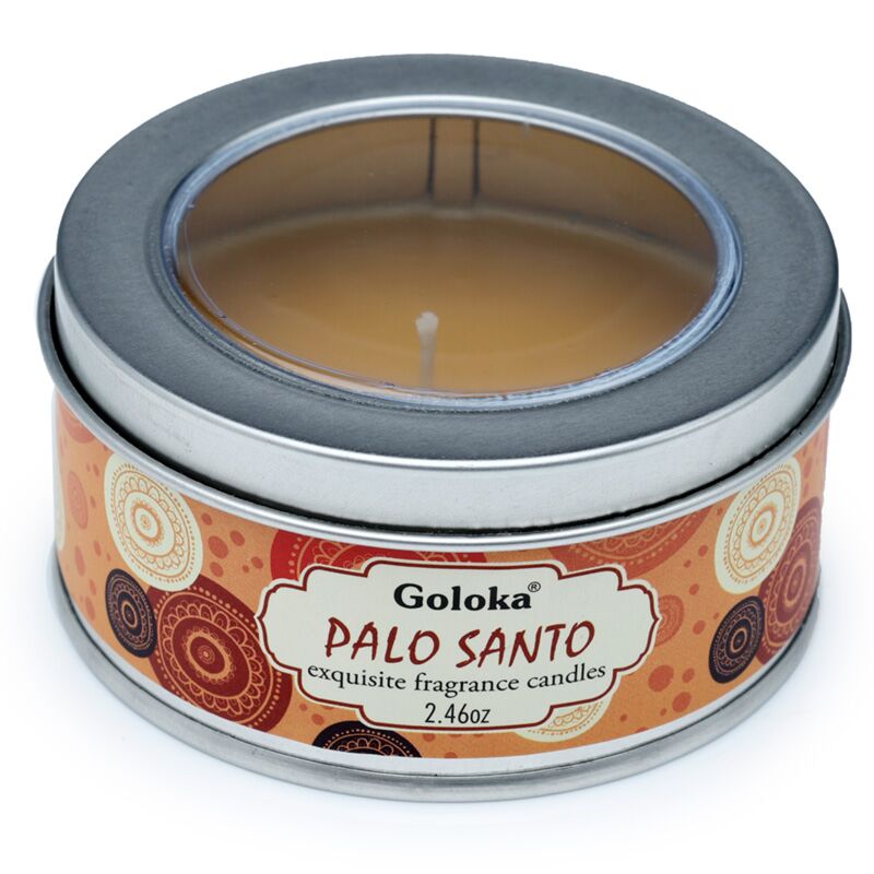 Goloka Palo Santo parafina de parafina Cera Vela en luz