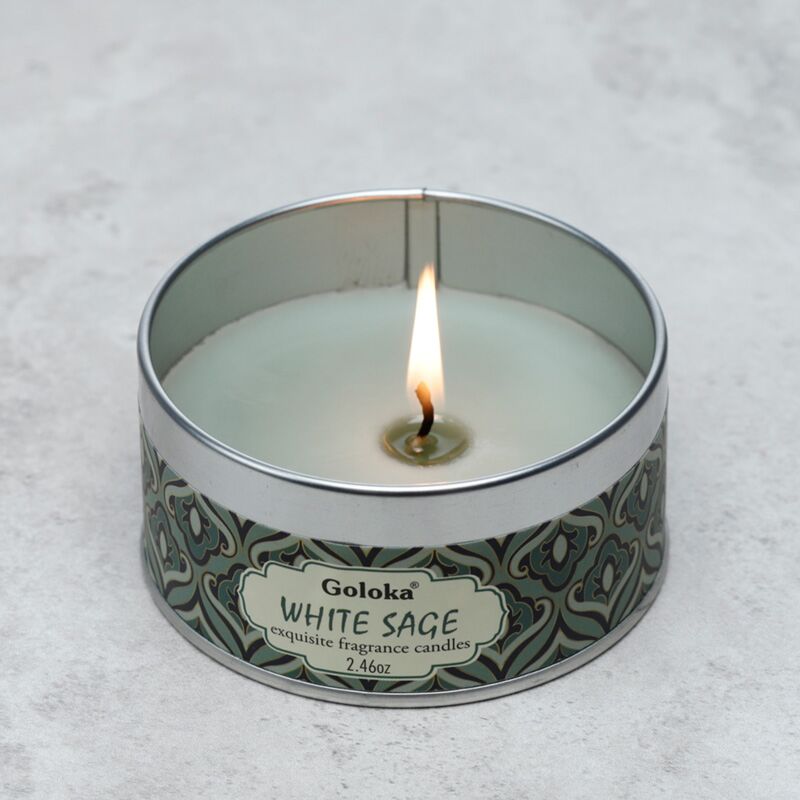 GOLOKA White Sage Paraffin Wax Cancella profumata in scatola