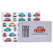 Fiat500 retro stoffen rfid-bescherming kaarthouder - afbeelding 2