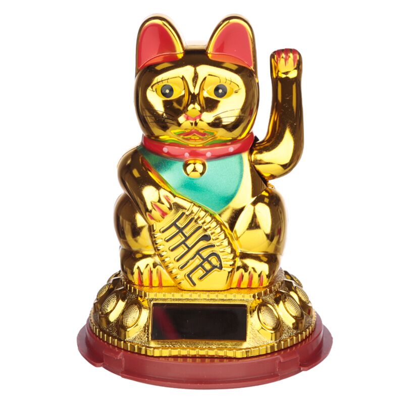 Maneki neko, mako fortunato, colorato figura solare solare gatto solare
