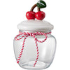 Home styling voorraadpot glas 1,2l kers strik