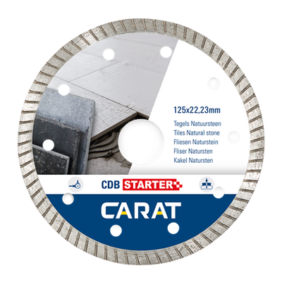 Carat diamond saw tiles natural stone ø125x22.23mm cdb starter