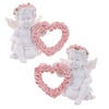 Cuore rose rosa cherubino