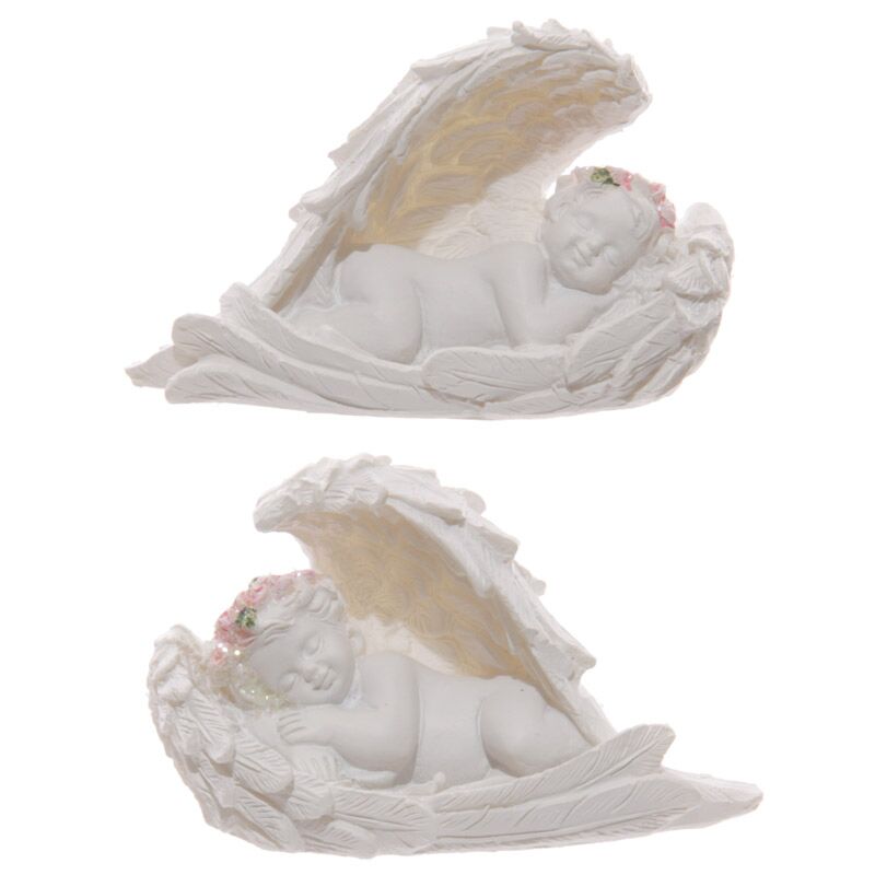 Cherubini che dormono vleugges con rose rosa