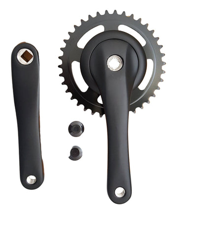 Crank Set 38t Nexus Alu Matt Black Flat 1er tipo