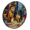 Lisa Parker Purrlock Holmes Cat Stamped Clock