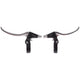 Set de mango de freno V-Brake 4 dedos de plata negra de 2 piezas