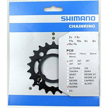 Shimano Chain Top Acera 64MM FCM361 Negro 22T Y1KN98010